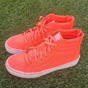 Orange High-Top Sneakers